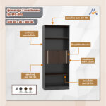 ตู้เอกสารสูง 2บานเปิดกลาง รุ่น EFC-802 /XCU